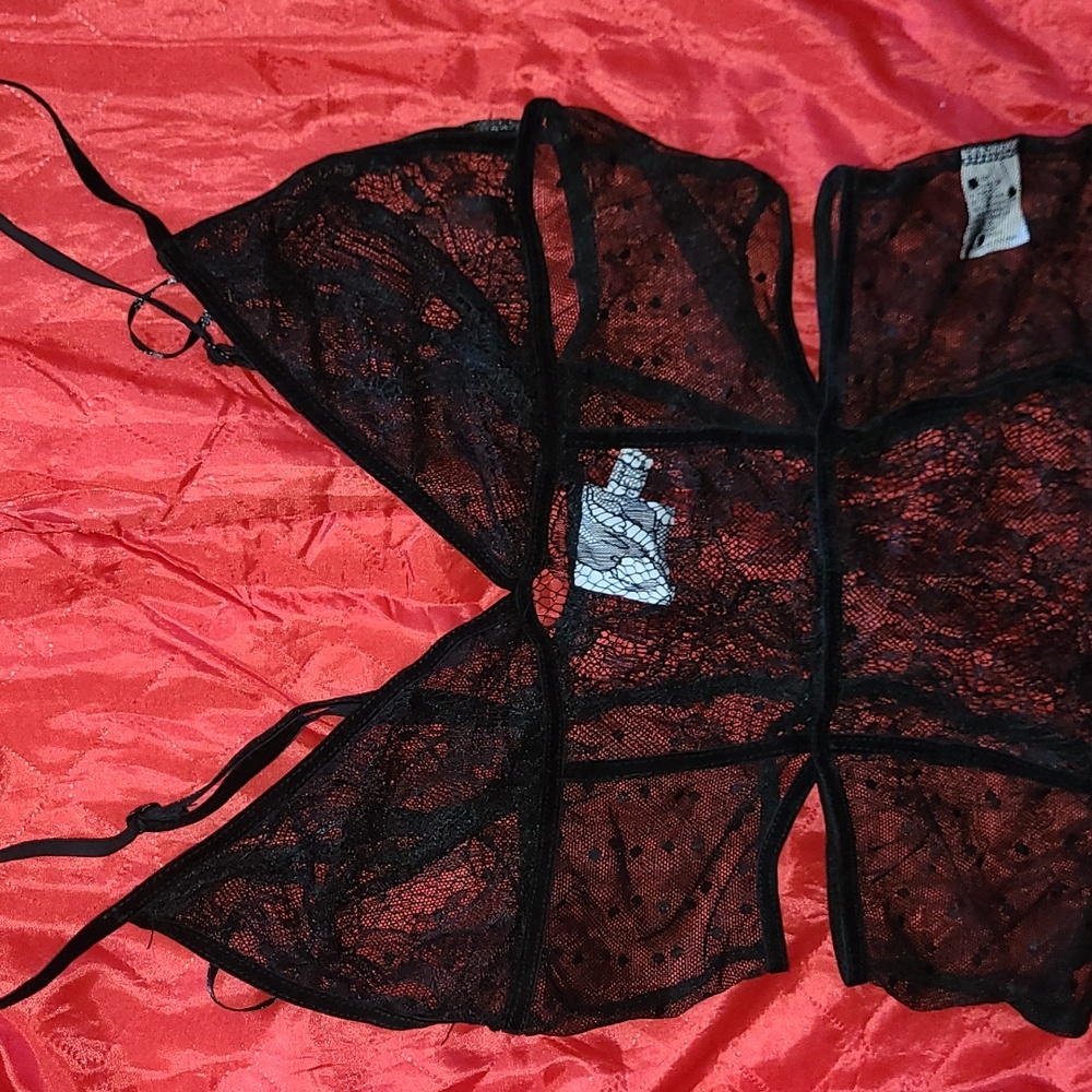 POLLY lingerie one piece  size US 2 color black.